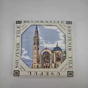 Vintage Souvenier Tile National Shrine Of‎ The Immaculate Conception Trivet
